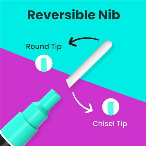 White Chalk Markers Fine Tip (4 Pack 3mm) - Wet & Dry Erase Chalk Pens - Picture 2 of 6